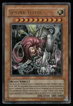 Sphinx Teleia Ultra Rare Yu-Gi-Oh! Movie Exclusive Pack EP1-EN003 NM - Image 1