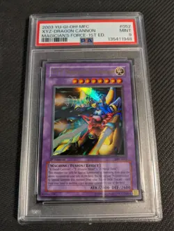 Yugioh XYZ-Dragon Cannon MFC-052 1st Edition Ultra Rare PSA 9 Mint! - Image 1