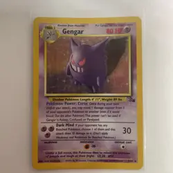 Pokemon Gengar Fossil Holo Rare Card 5/62 80 HP English 1999 WOTC Vintage - Image 1