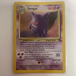 Pokemon Gengar Fossil Holo Rare Card 5/62 80 HP English 1999 WOTC Vintage - Image 3
