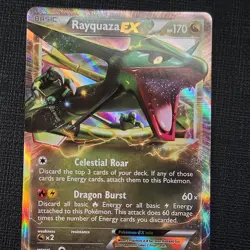 Pokemon Rayquaza EX Full Art Dragons Exalted 85/124 Ultra Rare Holo Card - Image 1