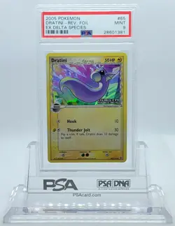 POKEMON EX DELTA SPECIES DRATINI #65 REVERSE HOLO FOIL CARD PSA 9 MINT #28601381 - Image 1