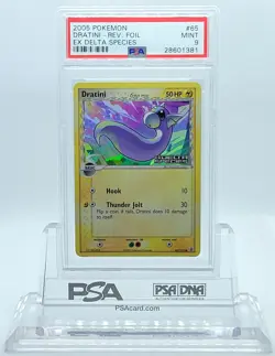 POKEMON EX DELTA SPECIES DRATINI #65 REVERSE HOLO FOIL CARD PSA 9 MINT #28601381 - Image 2