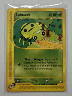 2002 Spinarak 111/147 E-Reader Series Aquapolis Pokemon Card Vintage Rare - Image 1
