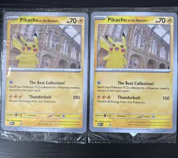 2x Pikachu At The Museum - Sealed Jumbo Promo Card - Pokemon TCG - Image 1