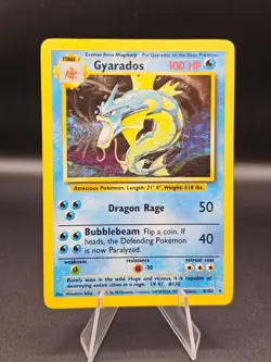 Gyarados 6/102 Base Set Holo Rare 1999 Stage 1 100 HP Pokemon TCG Card - Image 1