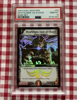 PSA 10 Duel Masters Deathliger Lion of Chaos Holo Rare Card 2004 S5/S10 POP 10! - Image 1