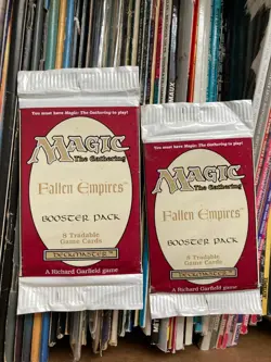 MAGIC THE GATHERING Lot of TWO (2) FALLEN EMPIRES Factory Sealed Booster Packs!! - Image 1