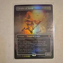 MTG - Cavalier of Dawn - FOIL BORDERLESS - Creature - DFT SPG #84 - Mythic - Image 1