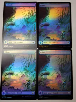 4x Island -Full Art Foil- Bloomburrow Land BLB 267 mtg NM/M - Image 1
