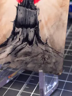 Blood Moon - Commander Magic The Gathering - *Altered Hand Painted * Tower - Image 4