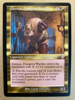 MTG 1x RETRO Grenzo, Dungeon Warden 378 Time Spiral Remastered Magic the x1 NM - Image 1