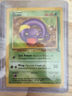 Pokemon TCG Ekans Fossil 46/62 Unlimited Regular Common Card - Image 1