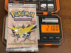 1999 Pokemon 1st Edition Fossil Booster Pack Factory sealed ZAPDOS 21 grams - Image 3