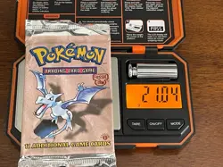 1999 Pokemon 1st Edition Fossil Booster Pack Factory sealed Aerodactyl 21 grams - Image 5