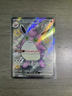 Pokemon TCG Wigglytuff EX Scarlet & Violet Paldean Fates Holo Card 222/091 - Image 1