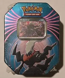 2021 Pokemon TCG Darkrai Tin 3 Booster Packs 1 Foil 1 Coin Sealed 820650809859 - Image 1