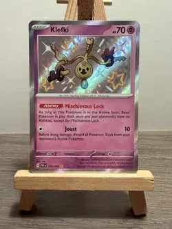 Pokemon TCG Paldean Fates Klefki 159/091 Baby Shiny Near Mint - Image 1