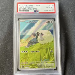Pokemon TCG Hop's Wooloo 170/159 Illustration Rare Holo PSA 10 - Image 1