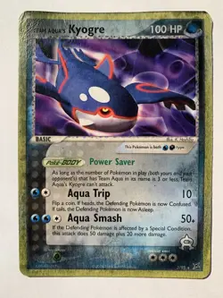 Pokemon - Team Aqua's Kyogre 3/95 Rare - EX Team Magma vs Team Aqua - Damaged - Image 1