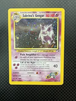Pokemon Sabrina's Gengar 14/132 Gym Challenge Holo Rare 80 HP Stage 2 LV.39 #94 - Image 1