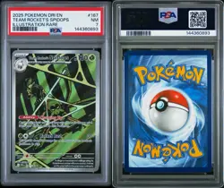 2025 POKEMON DESTINED RIVALS ILLUSTRATION RARE #187 TEAM ROCKET'S SPIDOPS PSA 7 - Image 3
