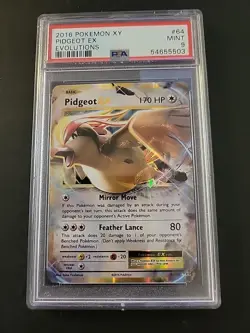 Graded PSA 9 2016 Pokemon XY - Pidgeot Ex - Evolutions - Image 1