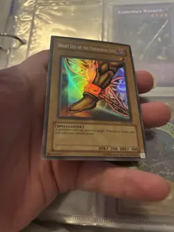 Yugioh Right Leg of the Forbidden One LOB-120 Misprint Print Line - Image 1