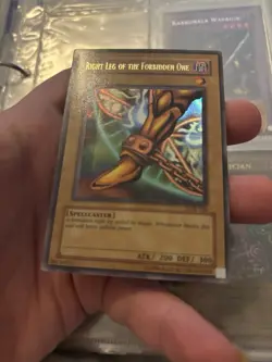 Yugioh Right Leg of the Forbidden One LOB-120 Misprint Print Line - Image 2