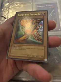 Yugioh Right Leg of the Forbidden One LOB-120 Misprint Print Line - Image 4