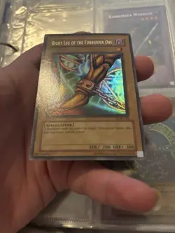 Yugioh Right Leg of the Forbidden One LOB-120 Misprint Print Line - Image 5