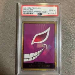 PSA 10 Doflamingo Gold PRB-01 Super Parallel Don Card One Piece Trading Card JPN - Image 1