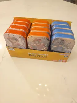 One Piece Op-13 Booster Pack Tin Lot Carrying On His Will VOL. 2 TCG CCG MANGA - Image 1