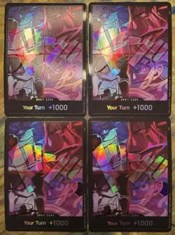 One Piece TCG 2nd Anniversary English Set Don!! Cards x4 - Image 1