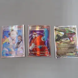 3 Pokemon English TCG Card XY Phantom Forces Xerosic Fossil Researcher Rayquaza - Image 1