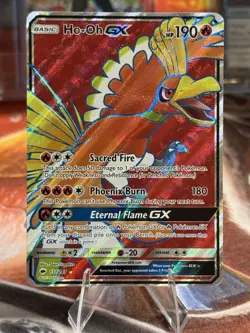 Pokemon TCG Ho-Oh GX 131/147 Burning Shadows Ultra Rare Card LP Condition - Image 1