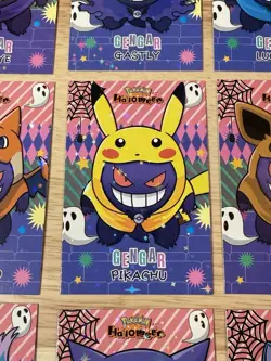 Gengar Poncho Pokemon HALLOWEN Card Database SET Star Holo (9 Cards) - Image 4