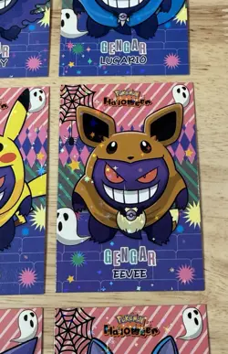Gengar Poncho Pokemon HALLOWEN Card Database SET Star Holo (9 Cards) - Image 5