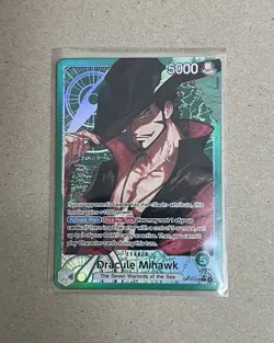 One Piece Card Game – Dracule Mihawk OP14-020 – Leader Parallel Holo – NM - Image 1