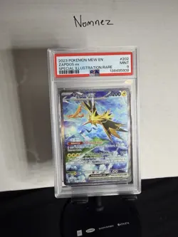 PSA 9 Zapdos ex SIR Pokemon 151 SV 202/165 Special Illustration Rare Card Mew - Image 1