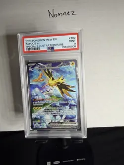 PSA 9 Zapdos ex SIR Pokemon 151 SV 202/165 Special Illustration Rare Card Mew - Image 2