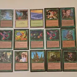 Magic: The Gathering Vintage Green Lot - 15 Cards Juniper Order Druid, Scryb Sp… - Image 1