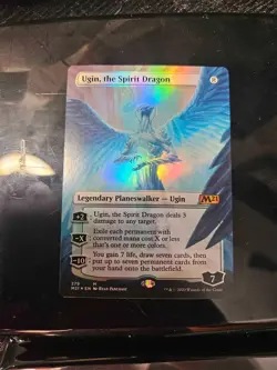 MTG Core Set 2021 UGIN, THE SPIRIT DRAGON Borderless Foil NM - Image 1