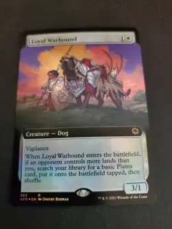 Loyal Warhound (FOILExtended Art) Adventures in the Forgotten Realms MTG NM - Image 1