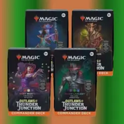 MTG Outlaws of Thunder Junction Commander Deck Set of 4 Magic: The Gathering - Image 1
