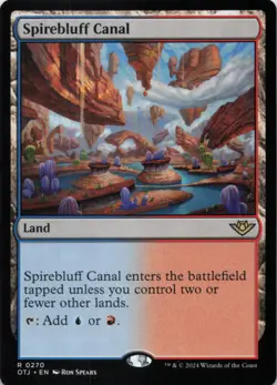 MTG Spirebluff Canal Normal NM Outlaws of Thunder Junction OTJ Magic 270 - Image 1