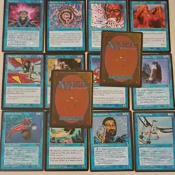 Magic: The Gathering Vintage Visions Blue Lot - Brainstorm, Sapphire Charm - Image 1