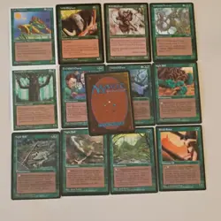 Magic: The Gathering Vintage Green Lot - Night Soil, Lifeforce, Cat Warriors - Image 1