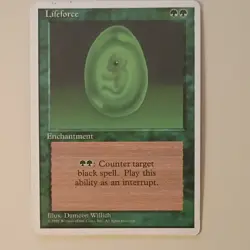 Magic: The Gathering Vintage Green Lot - Night Soil, Lifeforce, Cat Warriors - Image 2