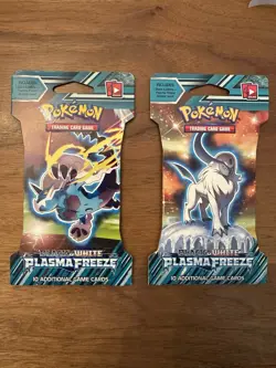 2 Pokemon TCG Vintage Black & White Plasma Freeze Sleeved Booster Pack - Image 1
